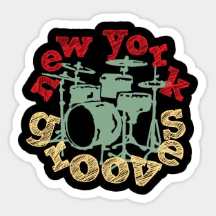 New York Grooves - Fancy Drums Sticker